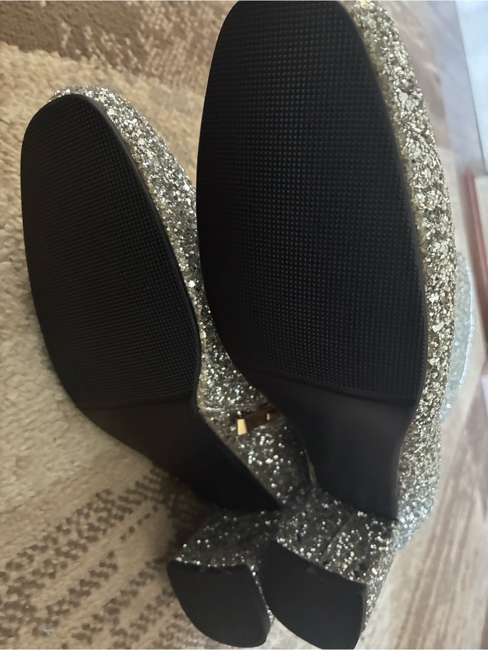 Sparkle Silver Glitter Ankle Boots - Women - Picture 9 of 10